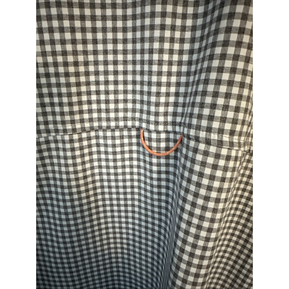 Title Nine Women's Snap Up Shirt Gray Check Long Sleeve With Pockets Size Medium - Picture 6 of 11